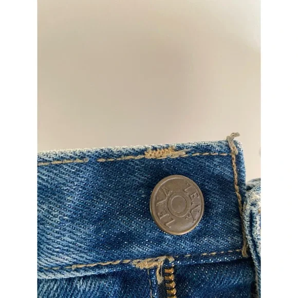 Vintage USA Zena denim skirt back slit size 7 juniors/ XS womens - Picture 3 of 6